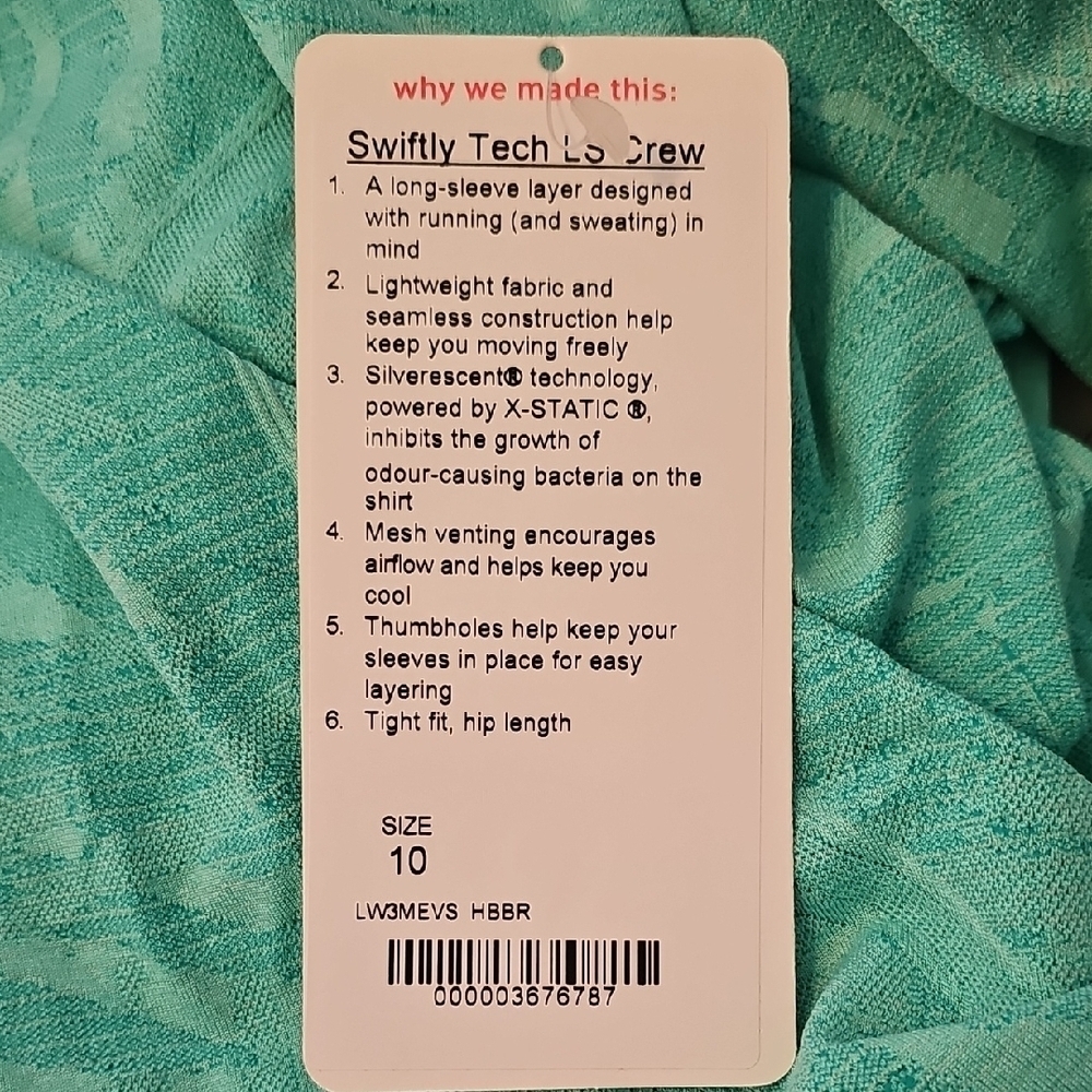 Lululemon Athletica Aqua Long Sleeve Top - Picture 6 of 8